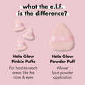 E.L.F. Halo Glow Pinkie Puffs, Finger-Sized, Mini Puff for Applying Loose & Pressed Powders, Soft, Reusable & Washable, Vegan & Cruelty-Free, Set of 3
