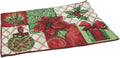 Juvale Rectangular Cloth Placemats - Durable Polyester Poinsettia Table Mats - Easy-Care Poinsettia Placemats - Versatile 6-Piece Indoor & Outdoor