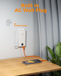 TESSAN Portable Charger with Built in Cables, 10000Mah Power Bank Fast Charging with Foldable Wall Plug Charger, 20W Compact Battery Pack Travel
