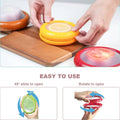 T-Raputa Avocado Saver and Tomato Holder - Set of 4 Reusable Storage Containers for Fridge - Ideal for Garlic, Onions, Lemons, and Potatoes Red,