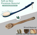 Back Scrubber for Shower, 17-Inch Shower Brush for Men and Women, Long Handle Exfoliating Body Brush, Medium Bristle Stiffness for Dry or Wet