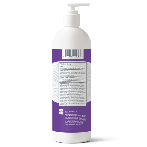 Medline Remedy Clinical Skin Cream, Vanilla Scent (16 fl oz), 2 Count, Moisturizing Face and Body Cream for All Ages, Paraben & Sulfate Free,
