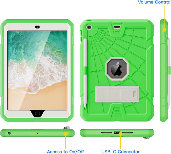 SIBEITU Ipad 9.7 Case with Pencil Holder 2018/2017 | Ipad 6Th Generation Cases with Stand | Ipad 5Th Generation Case for Kids | Slim Shockproof