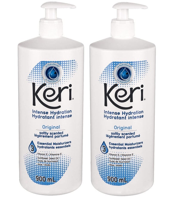 Keri Lotion Original Intense Hydration Softly Scented, 900 mL, 2 Piece Musk 30.43 Fl Oz (Pack of 2)