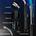 KTEBO 2 Pack Electric Candle Lighter, Windproof Plasma Arc Rechargeable | USB-C Flameless Plasma Lighter, 360-Degree Flexible Long Gooseneck, LED