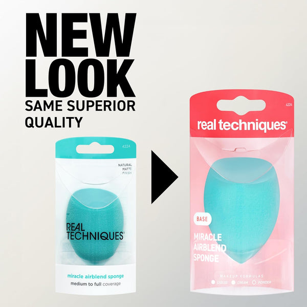 Real Techniques Miracle Airblend Makeup Sponge, 1 Count 1 Count (Pack of 1)