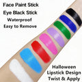 Go Ho Makeup Clown Black Cream-Blendable Stick - Face Body Paint for Professional SFX, Cosplay Costume - Safe Facepaint, Nose & Lip Smacking, Eye