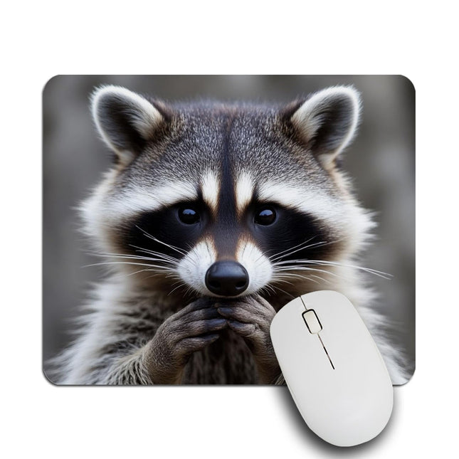 IBILIU Mouse Pad Cute Raccoon,Wildlife Animal Gray Raccoon Portrait Rectangle Mo