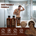 Gifts for Men 6pcs Sandalwood Gift Set Travel Size Toiletry with Shampoo, Body Lotion, Mens Gift Birthday Anniversary Gift Sets for Men, Christmas