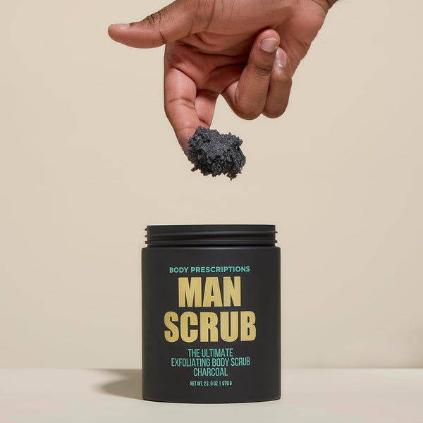 Body Prescriptions MenâS Exfoliating Body Scrub â Ultimate Skin Cleansing Wash in Jar with Twist-Top Lid, for All Skin Types, 21 Ounce (Pack of