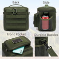 FlowFly Tactical Lunch Bag Large Insulated Lunch Box Cooler Tote for Men, Women with MOLLE/PALS Webbing (Army#Green, Medium) Army#Green Medium