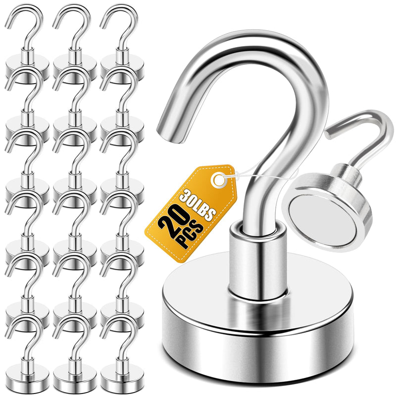 DIYMAG Magnetic Hooks, 30lbs+ Magnet Hook 2026 Cruise Cabin Ship Essentials Heavy Duty Strong Magnets Refrigerator Fridge Hanging for Classroom