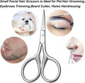 Small Precision Scissors, 3.5Inch Stainless Steel Multi-Purpose Vintage Beauty Grooming Kit for Facial Hair, Eyebrow, Eyelash, Beard, Moustache