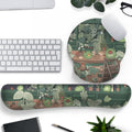 Cute Frog Mouse Pad with Wrist Rest Kawaii Green Decor Pain Relief Mat, Ergonomic Mouse Pad for Desk Computer Keyboard Laptop, Desk Decor Office
