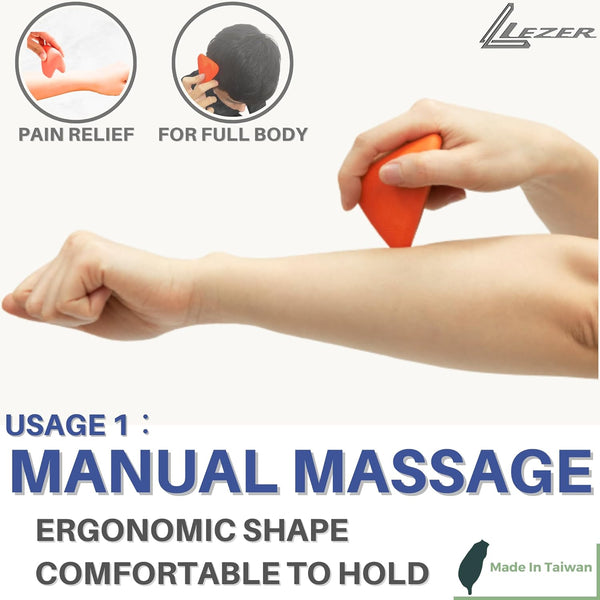 LEZER Trigger Massage Point, Manual Massage Ball, Hip Hook, Muscle Knot Release Tool, Deep Tissue Relief, Hip Flexor Iliacus Back Psoas Hand Foot