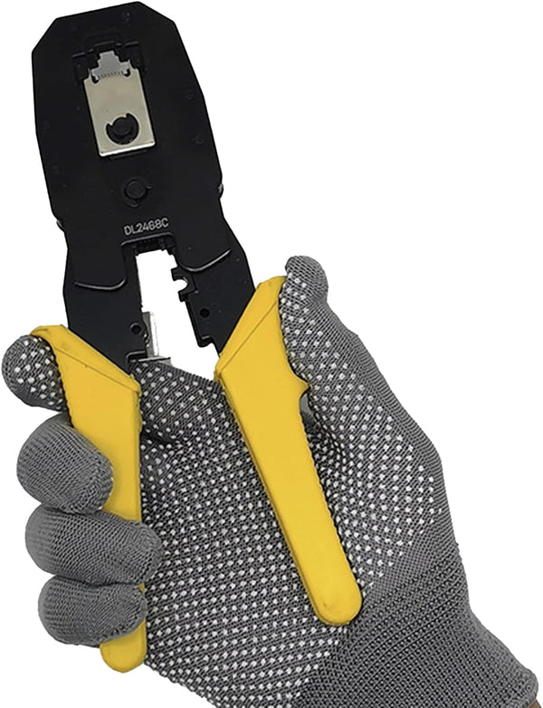 14 Pair Work Gloves with Grip Gloves for Men Womens, Safety Working Gloves | Anti-slip Knitted Nylon Cloth Gloves, Dot Grip Glove Liners Moving