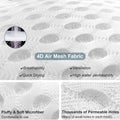 Bath Pillow Bathtub Pillow - Bath Pillows for Tub with Neck, Head, Shoulder and Back Support - 4D Air Mesh Spa Pillow for Bath - Extra Thick, Soft