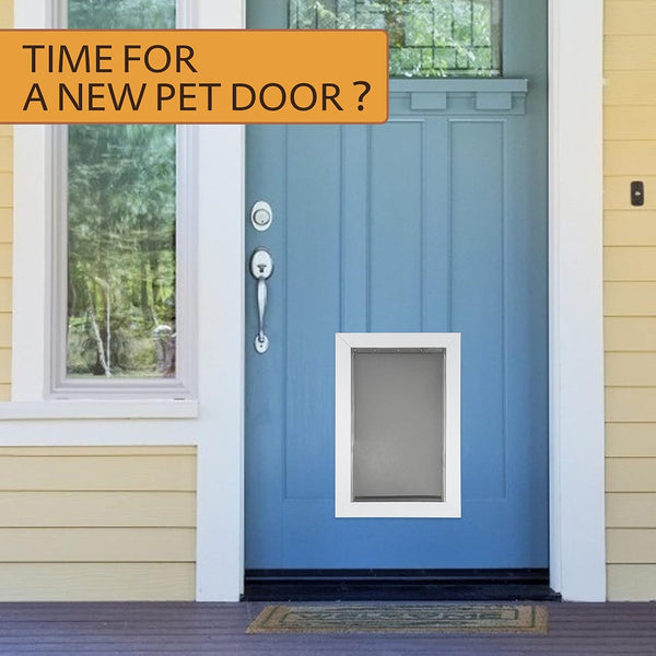 AMZOO Dog/pet Door Replacement Flap Compatible with PetSafe Measures 8 1/8” x 12 7/8” PAC11-11038 Matte Gray Medium 1