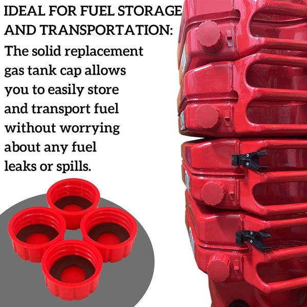 5 Gallon Gas Can Caps,Coarse Thread Gas Cap For Gasoline, Portable Gas Tank, 5+ Gallon Plastic and Metal Gas Cans Replacement Lid (Pack of 4)