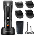 Spacekey Electric Body Hair Trimmer - IPX7 Waterproof Ball Trimmer for Men with LED Light, Wet/Dry Groomer, USB-C Rechargeable, Travel Bag
