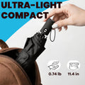 SIEPASA Compact Travel Umbrella - Windproof Auto Open/Close, Small Folding Umbrella for Rain - Lightweight & Durable with Fiberglass Frame,