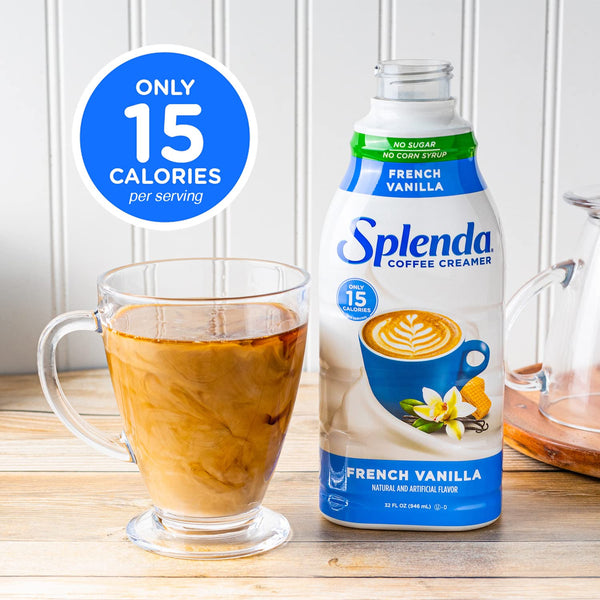 SPLENDA Sugar Free French Vanilla Coffee Creamer, 32 Fl Oz French Vanilla 32 Fl Oz (Pack of 1)
