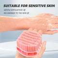 Silicone Body Scrubber with Handle - Exfoliating Shower Brush for Men & Women, Travel-Friendly & Quick-Dry, Soft Silicone Loofah Alternative for