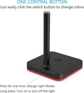 KAFRI RGB Headphone Stand with Wireless Charger Desk Gaming Headset Holder Hanger Rack with 10W/7.5W QI Charging Pad and QC 3.0 USB Port -
