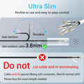 Cat6A Ethernet Cable Slim 150Ft Outdoor&Indoor, 28AWG Pure Copper Cat6 Internet Cable for Waterproof & Direct Burial, Flexible Cat6 Ethernet Cable