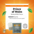 Twinings Prince of Wales Black Tea Individually Wrapped Bags, 20 Count (Pack of 6), Velvety Smooth & Mild, Caffeinated, Enjoy Hot or Iced, 120 Teabags