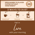 Coffee Dust Sampler Set | Coffee Spice Blends to Flavor Coffee and Tea | Ideal Gift for Coffee Lovers | No Sugar, No Artifical Flavors, 72 Servings