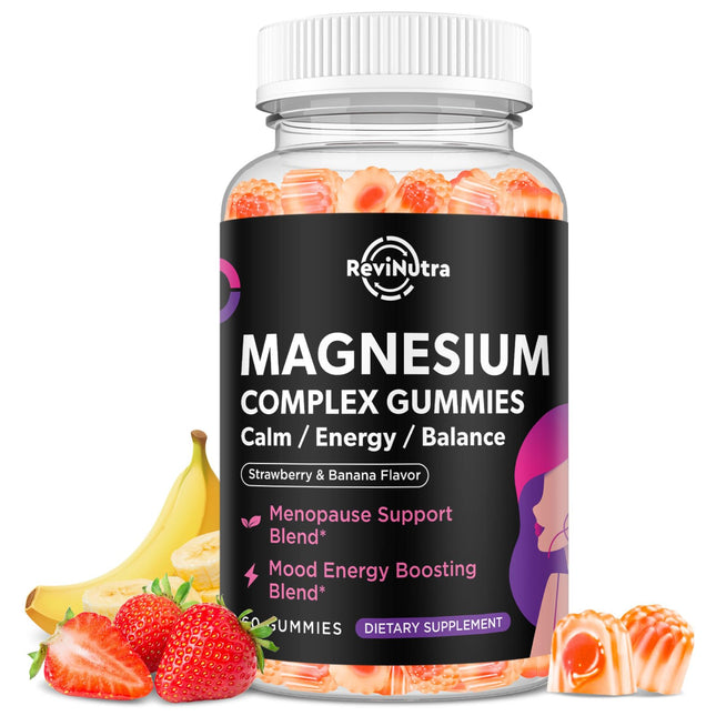 Magnesium Glycinate Gummies for Women, High Absorption Magnesium Supplement with
