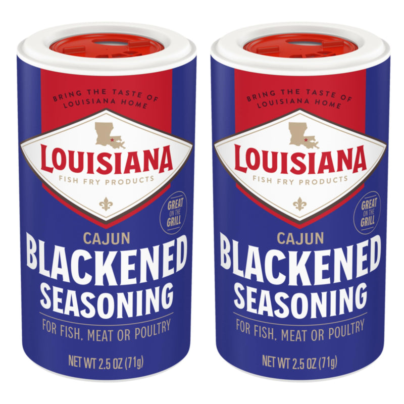 Louisiana Cajun Blackened Seasoning (2.5 oz Shakers) 2 Pack Blackened 2.5 Ounce (Pack of 2)