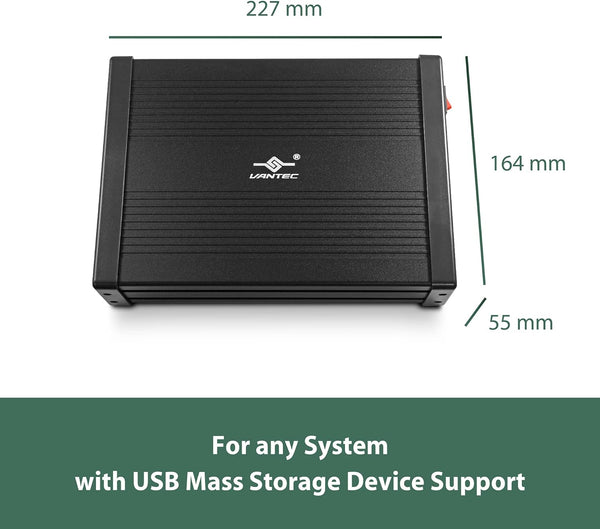 NexStar DX2 USB 3.0 External Enclosure, Design for 5.25" Blu-Ray/CD/DVD SATA Drive, 2nd Gen DX, Aluminum Alloy, fit Any Depth Optical Drive, TAA