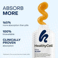 Healthycell REM Sleep Aid Liquid Gel Supplement for Adults - 30 Gel Packs | Extra Strength, Deep Sleep Supplement with Melatonin, Magnesium,