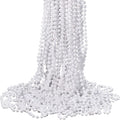 Sureio 36 Pack Long Pearl Necklace Fake Pearl Necklace Bulk Costume Jewelry for Women 1920S White Faux Beaded Strand Layered Accessories for