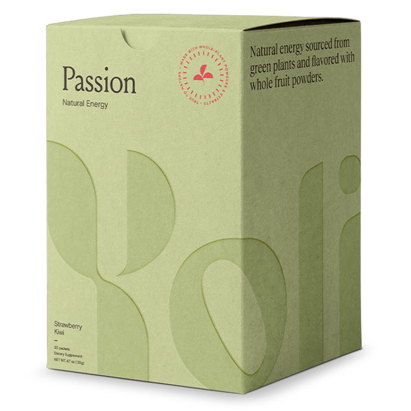 Yoli® Passion Energy Drink Powder Mix - Natural Energy Drink Mix for Endurance and Stamina, 30 Packets - Strawberry Kiwi Flavor