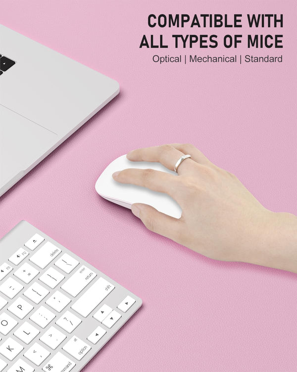 Desk Pad, 30" x 14" PU Leather Non-Slip Desk Mat Large Mouse Pad for Desktop, Waterproof Laptop Computer Writing Mat for Office, Home, Work,