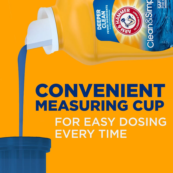 ARM & HAMMER Clean & Simple Liquid Laundry Detergent | Crisp Clean Scent, 77 Loads, 100.5 Fl oz Crisp Clean 100.5 Fl Oz (Pack of 1)