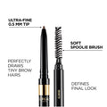 L'Oreal Paris Makeup Brow Stylist Definer Waterproof Eyebrow Pencil, Ultra-Fine Mechanical Pencil, Draws Tiny Brow Hairs and Fills in Sparse Areas