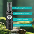 RAFFIN Beard Kit w/Beard Oil, Beard Balm, Beard Brush, Beard Comb, Beard Wash/Shampoo for Men's Self-care, Christmas & Stocking Stuffers for Adult