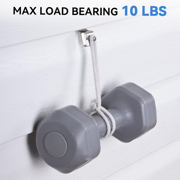HUXOR (10 Pack) Vinyl Siding Clips Hooks, No-Hole Needed Outdoor Siding Hangers for Mounting Home Security Cameras, Stainless Steel