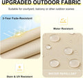 downluxe Outdoor Chair Cushions Set of 4 for Patio Furniture, Water-Resistant Patio Chair Cushions with Ties, High Density Foam Outdoor Seat