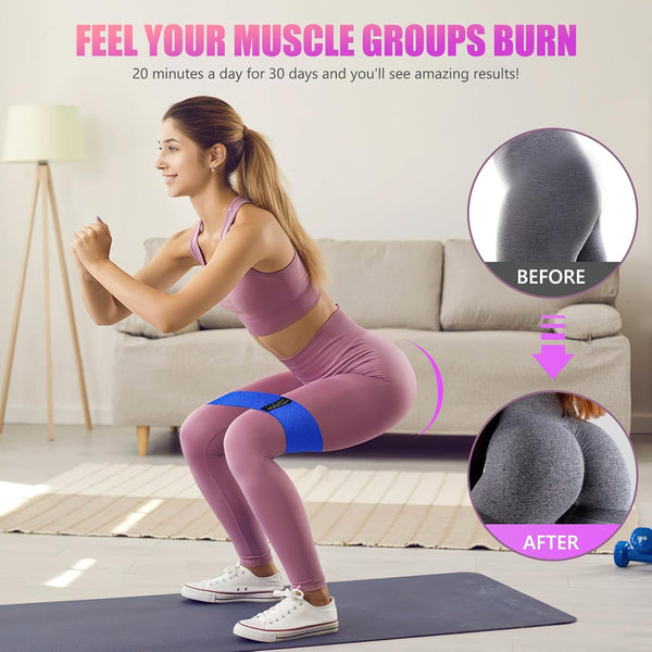 Resistance Bands for Working Out, Exercise Workout Bands for Women & Men, 3 Levels Elastic Stretch Bands for Exercise with Carry Bag for Physical
