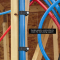 Highcraft ID234x50 Half Clamp with Nail For Pex Tubing Pipe Support, 1/2 in, Black 50 Pack Hook 1/2 in.