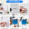 Soap Dispenser Wall Mount, 33.8oz/1000ml Commercial Manual Soap Dispenser Wall Mounted for Bathroom Kitchen Hotel, Liquid Containers Shampoo