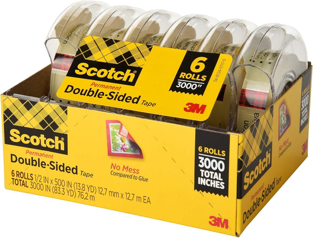 Scotch Double Sided Tape with Tape Dispenser, Office and School Supplies for Art