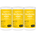 Amazon Basics Disinfecting Wipes, Lemon Scent, for Sanitizing, Cleaning & Deodorizing, 255 Count (3 Packs of 85)
