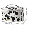 KITENROM Portable Makeup Bag Cow Printed Cosmetic Bags for Women Medium Pouch Case Purse Make up Organization Waterproof (Print Cow)
