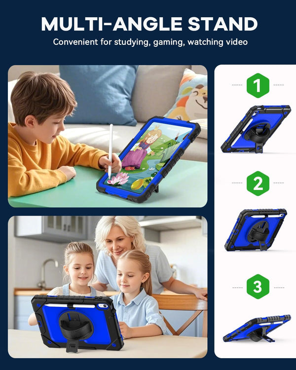 Cantis Case for iPad 11-inch (A16) 2025/ iPad 10th Generation 2022 (10.9 inch) with Screen Protector, 11th Case with 360 Degree Rotating